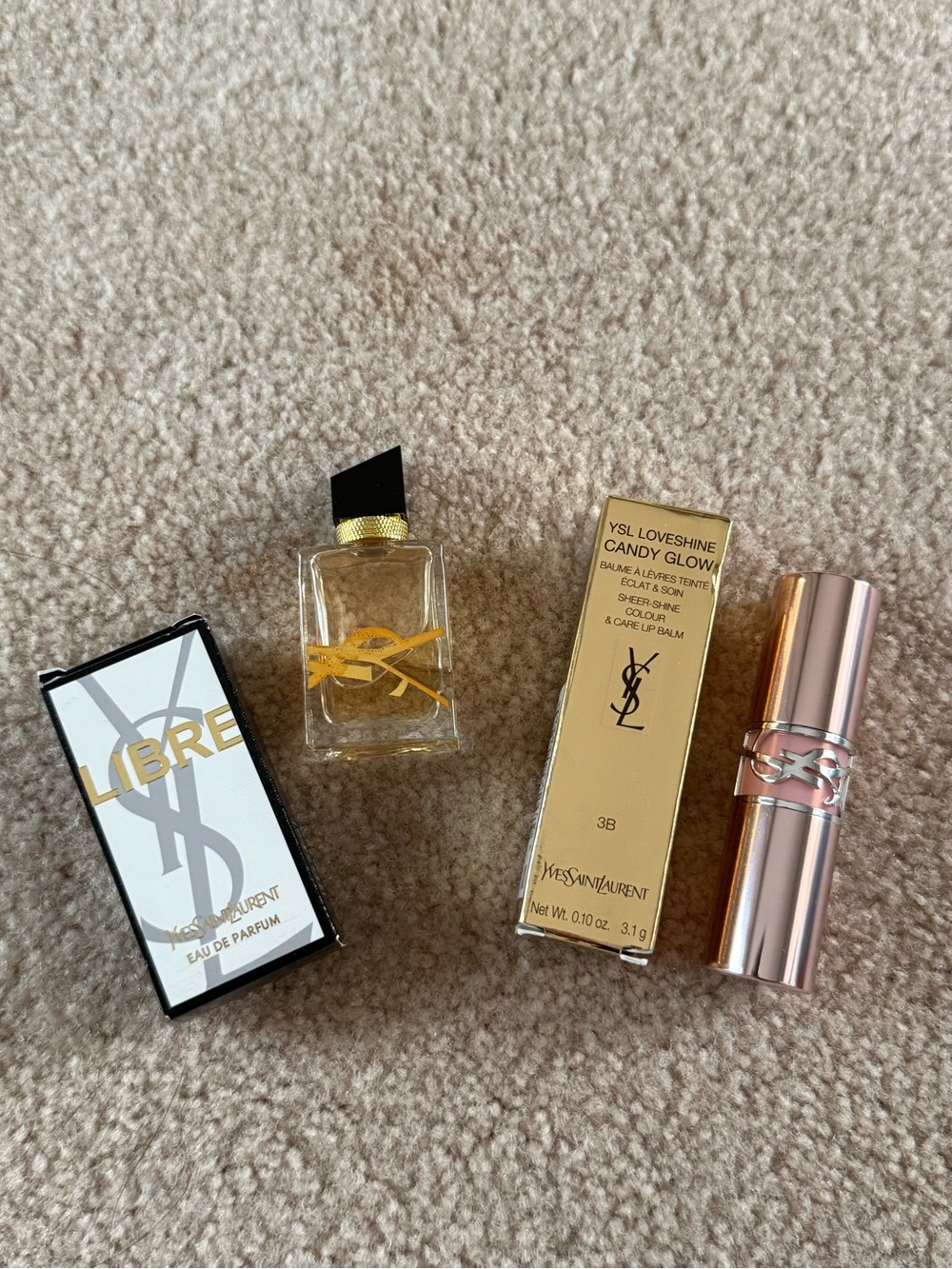 BNWT Yves Saint Laurent (YSL) Loveshine Candy Glow lip balm and parfum